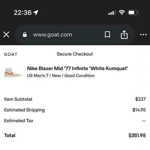 Nike Blazer Mid ’77 Infinite “White Kumquat”